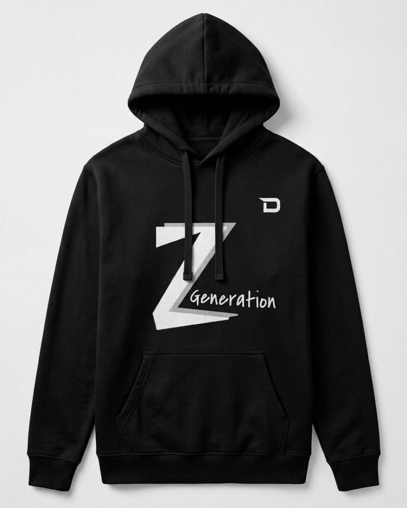 Sudadera negra con capucha Generación Z